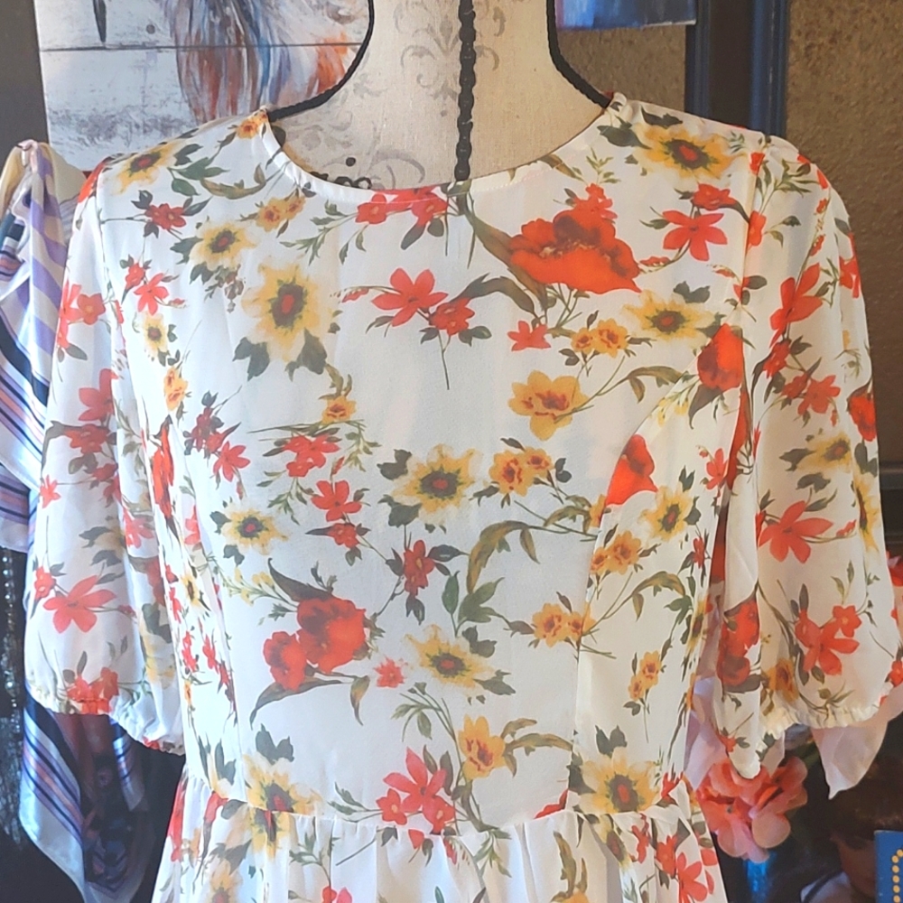 Cute floral maxi dress
